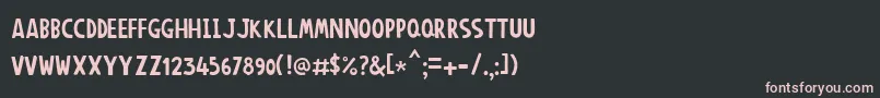 Anonimround Font – Pink Fonts on Black Background