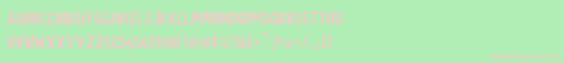 Anonimround-Schriftart – Rosa Schriften auf grünem Hintergrund