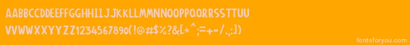 Anonimround Font – Pink Fonts on Orange Background