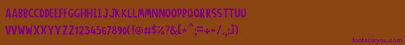 Anonimround Font – Purple Fonts on Brown Background