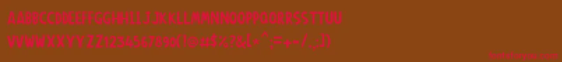 Anonimround-fontti – punaiset fontit ruskealla taustalla