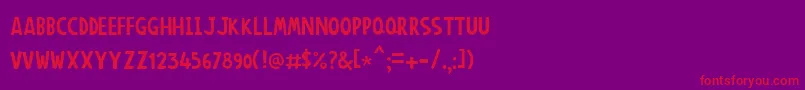 Anonimround Font – Red Fonts on Purple Background