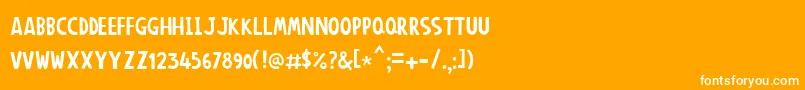 Anonimround Font – White Fonts on Orange Background