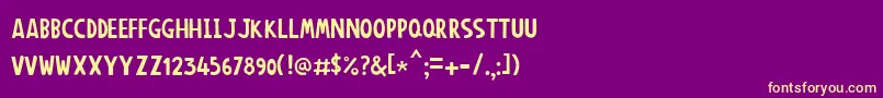 Anonimround Font – Yellow Fonts on Purple Background