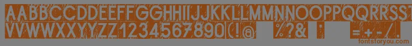 BrouillisRegular Font – Brown Fonts on Gray Background