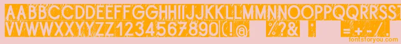 BrouillisRegular Font – Orange Fonts on Pink Background