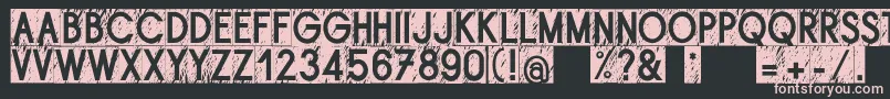 BrouillisRegular-Schriftart – Rosa Schriften auf schwarzem Hintergrund