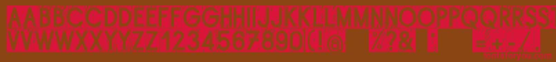 BrouillisRegular Font – Red Fonts on Brown Background