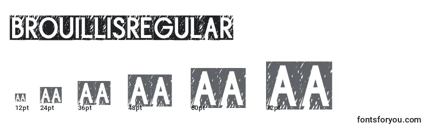BrouillisRegular Font Sizes