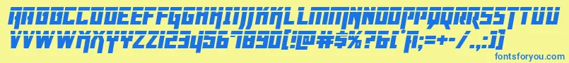 fuente Dangerflightlaserital – Fuentes Azules Sobre Fondo Amarillo