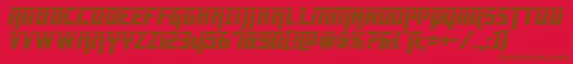 Dangerflightlaserital Font – Brown Fonts on Red Background