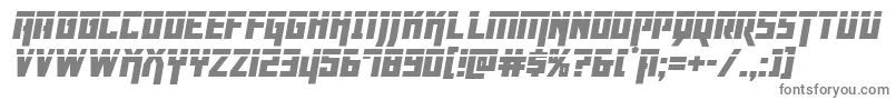 Dangerflightlaserital-fontti – harmaat kirjasimet valkoisella taustalla