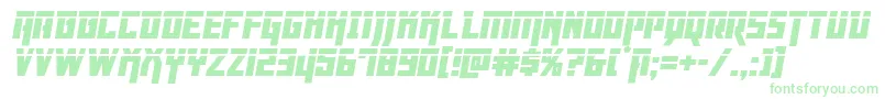 Dangerflightlaserital Font – Green Fonts on White Background