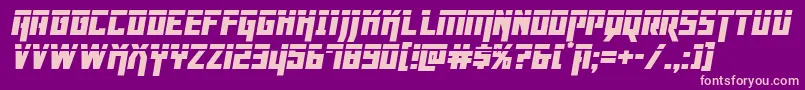 Dangerflightlaserital Font – Pink Fonts on Purple Background