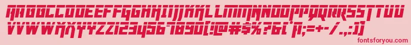 Dangerflightlaserital-Schriftart – Rote Schriften auf rosa Hintergrund
