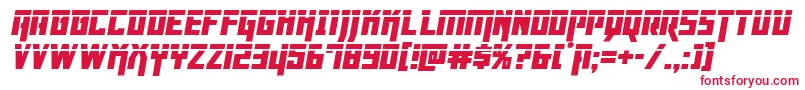 Dangerflightlaserital Font – Red Fonts on White Background