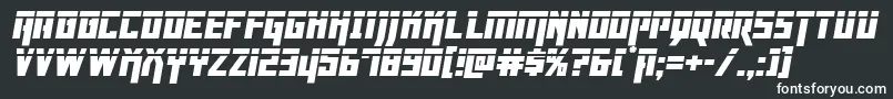 Шрифт Dangerflightlaserital – белые шрифты