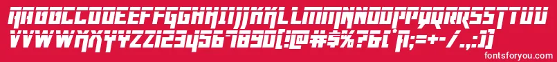 フォントDangerflightlaserital – 赤い背景に白い文字