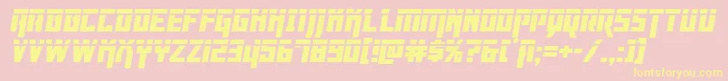 Dangerflightlaserital Font – Yellow Fonts on Pink Background