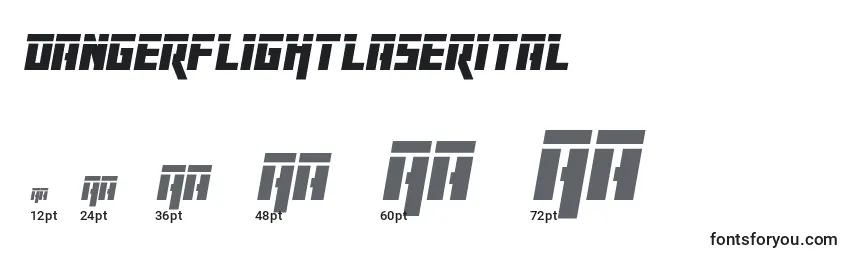 Dangerflightlaserital Font Sizes