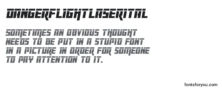 Dangerflightlaserital Font