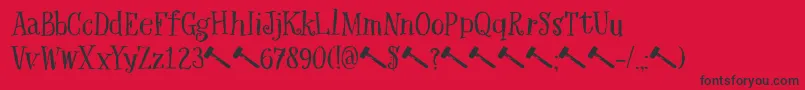 DkHexenhammer Font – Black Fonts on Red Background