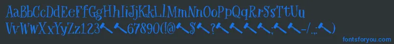 DkHexenhammer Font – Blue Fonts on Black Background