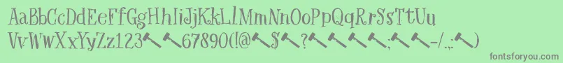 DkHexenhammer Font – Gray Fonts on Green Background