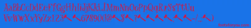 DkHexenhammer Font – Red Fonts on Blue Background