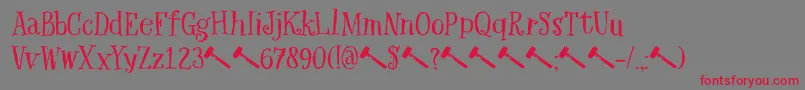 DkHexenhammer Font – Red Fonts on Gray Background