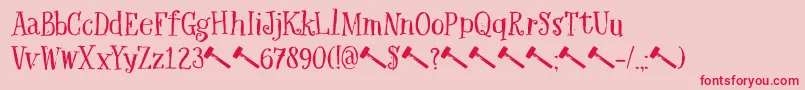 DkHexenhammer Font – Red Fonts on Pink Background