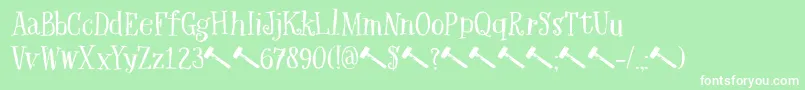 DkHexenhammer Font – White Fonts on Green Background