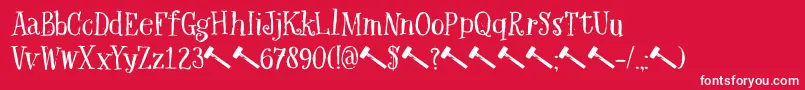 DkHexenhammer Font – White Fonts on Red Background
