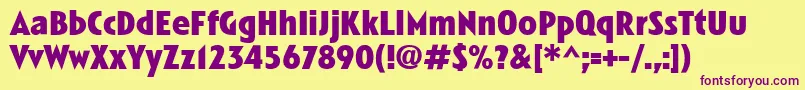 LinotypeSpitzBlack Font – Purple Fonts on Yellow Background