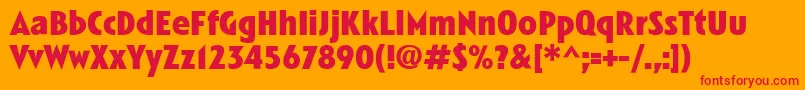 LinotypeSpitzBlack Font – Red Fonts on Orange Background