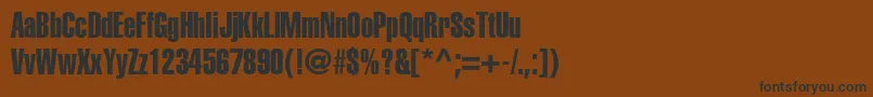 Saiba mais sobre a fonte HelveticaLtExtraCompressed Fonte HelveticaLtExtraCompressed – fontes pretas em um fundo marrom