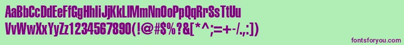 Lisätietoja HelveticaLtExtraCompressed-fontista HelveticaLtExtraCompressed-fontti – violetit fontit vihreällä taustalla
