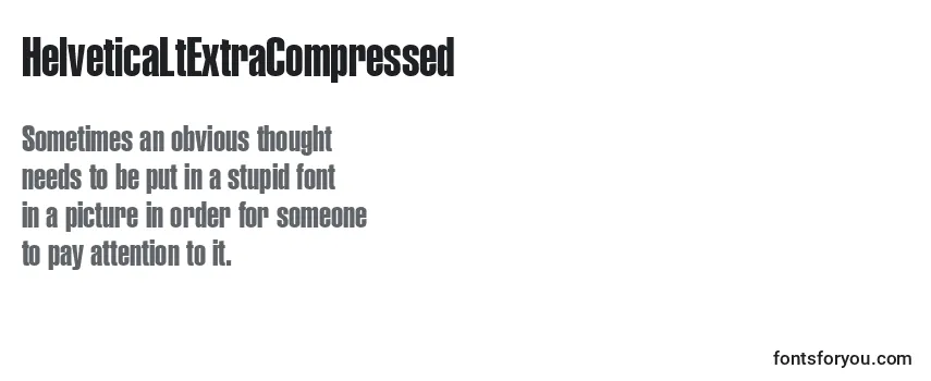 Przegląd czcionki HelveticaLtExtraCompressed