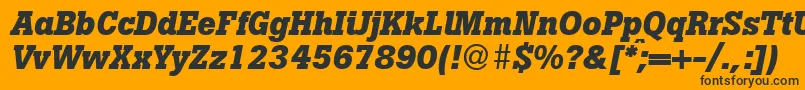 BotandbItalic Font – Black Fonts on Orange Background