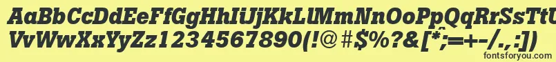 BotandbItalic Font – Black Fonts on Yellow Background