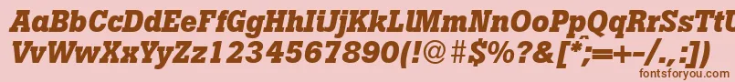 BotandbItalic Font – Brown Fonts on Pink Background