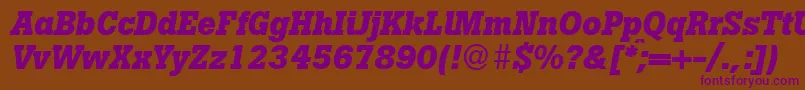 BotandbItalic Font – Purple Fonts on Brown Background