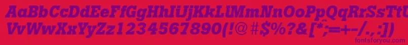 BotandbItalic Font – Purple Fonts on Red Background