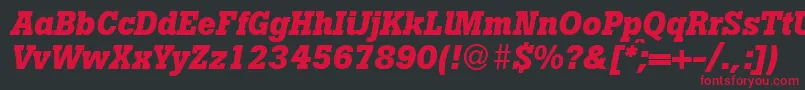 BotandbItalic Font – Red Fonts on Black Background