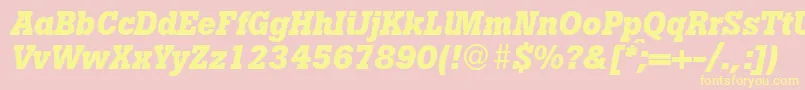 BotandbItalic Font – Yellow Fonts on Pink Background