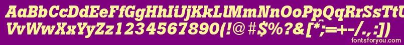 BotandbItalic Font – Yellow Fonts on Purple Background