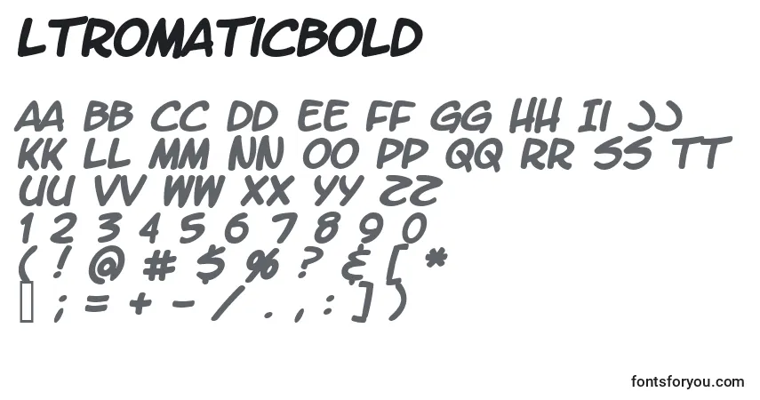 LtromaticBoldフォント–アルファベット、数字、特殊文字