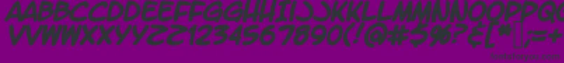 LtromaticBold Font – Black Fonts on Purple Background