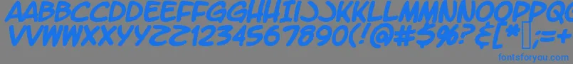 LtromaticBold Font – Blue Fonts on Gray Background