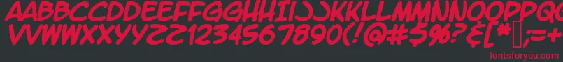 LtromaticBold Font – Red Fonts on Black Background